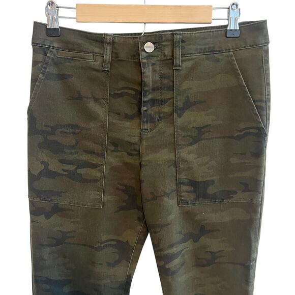 Sanctuary Standard Surplus Camo Ankle Zip Crop Skinny Pants Green Size 29 - Picture 4 of 8